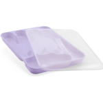 organizador de talheres com tampa premium - lilás celeste