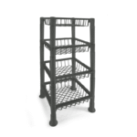 organizador-fruteira premium 4 andares - chumbo