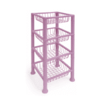 organizador-fruteira premium 4 andares - rosa encanto