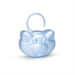 porta chupeta azul perolado