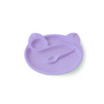 Prato Plastimiau com Divisórias e Colher – Lilas Celeste