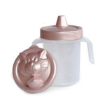 copo plastimiau - rosa perolado