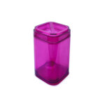 porta algodão_cotonetes lux - rosa translúcido