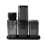 Kit Linha Banheiro Lux- 4 pecas Fume