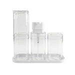 Kit Linha Banheiro Lux- 4 pecas Transparente